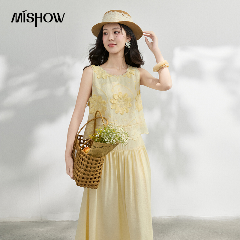 MISHOW French Floral Embroider – Midi Skirt Floral recenzja i cena