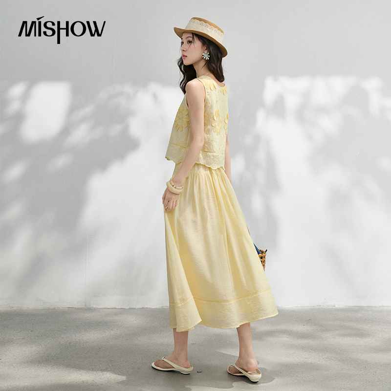 MISHOW French Floral Embroider – Midi Skirt Floral recenzja i cena