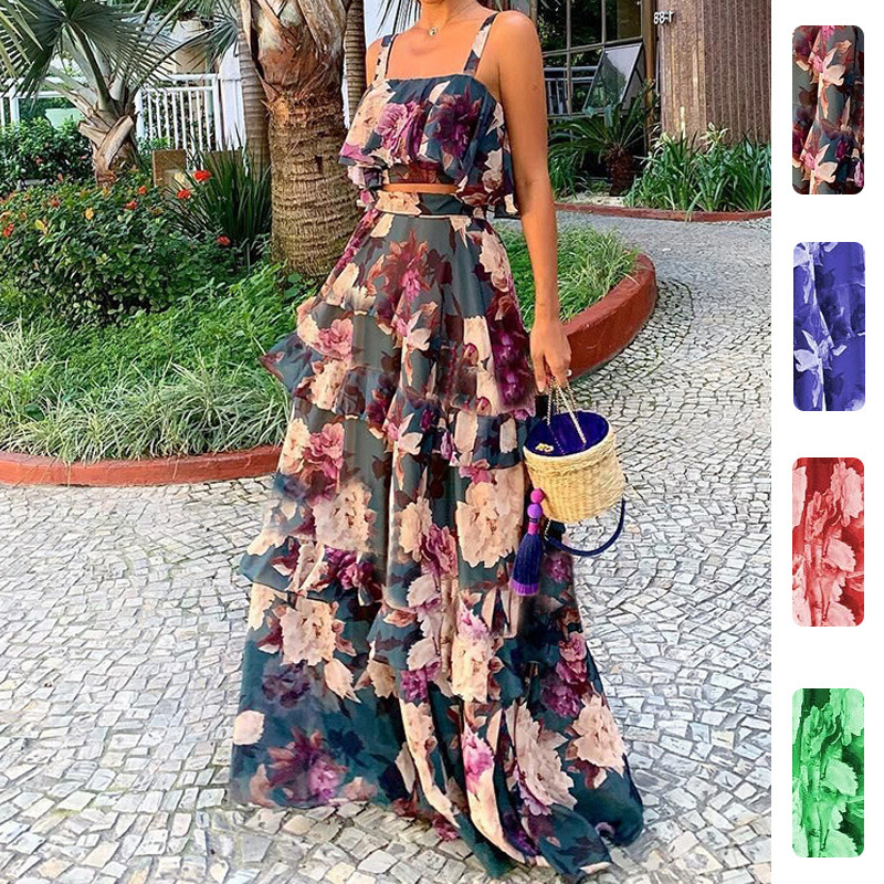 Women's Two Piece Outfits Flor – Romper Floral Print recenzja i cena