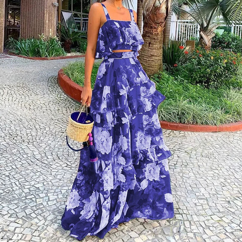 Women's Two Piece Outfits Flor – Romper Floral Print recenzja i cena