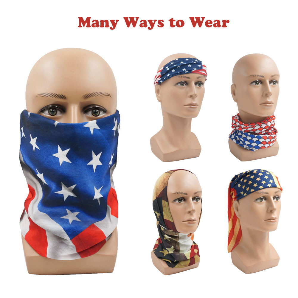 USA Flag Pattern Sun Protectiv – Headband Summer Knit recenzja i cena