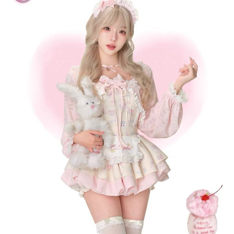 Japanese Sweet Lolita Style 3  – Crop Top Crochet recenzja i cena