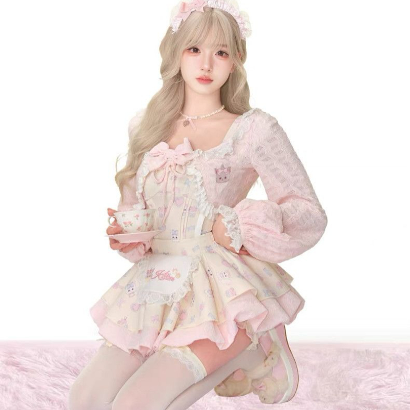 Japanese Sweet Lolita Style 3  – Crop Top Crochet recenzja i cena