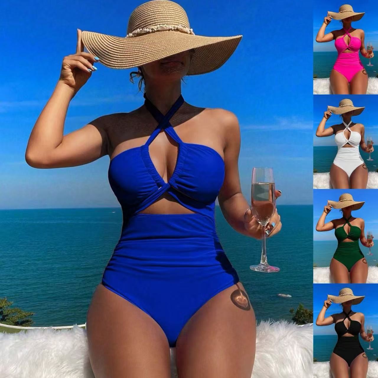 Women Swimsuit Halter Neck Sol – Swimsuit Bikini Ruched recenzja i cena