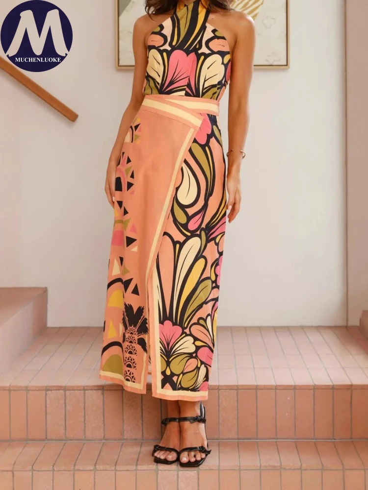 Set 2 Piece Woman Summer New S – Linen Dress Wrap recenzja i cena