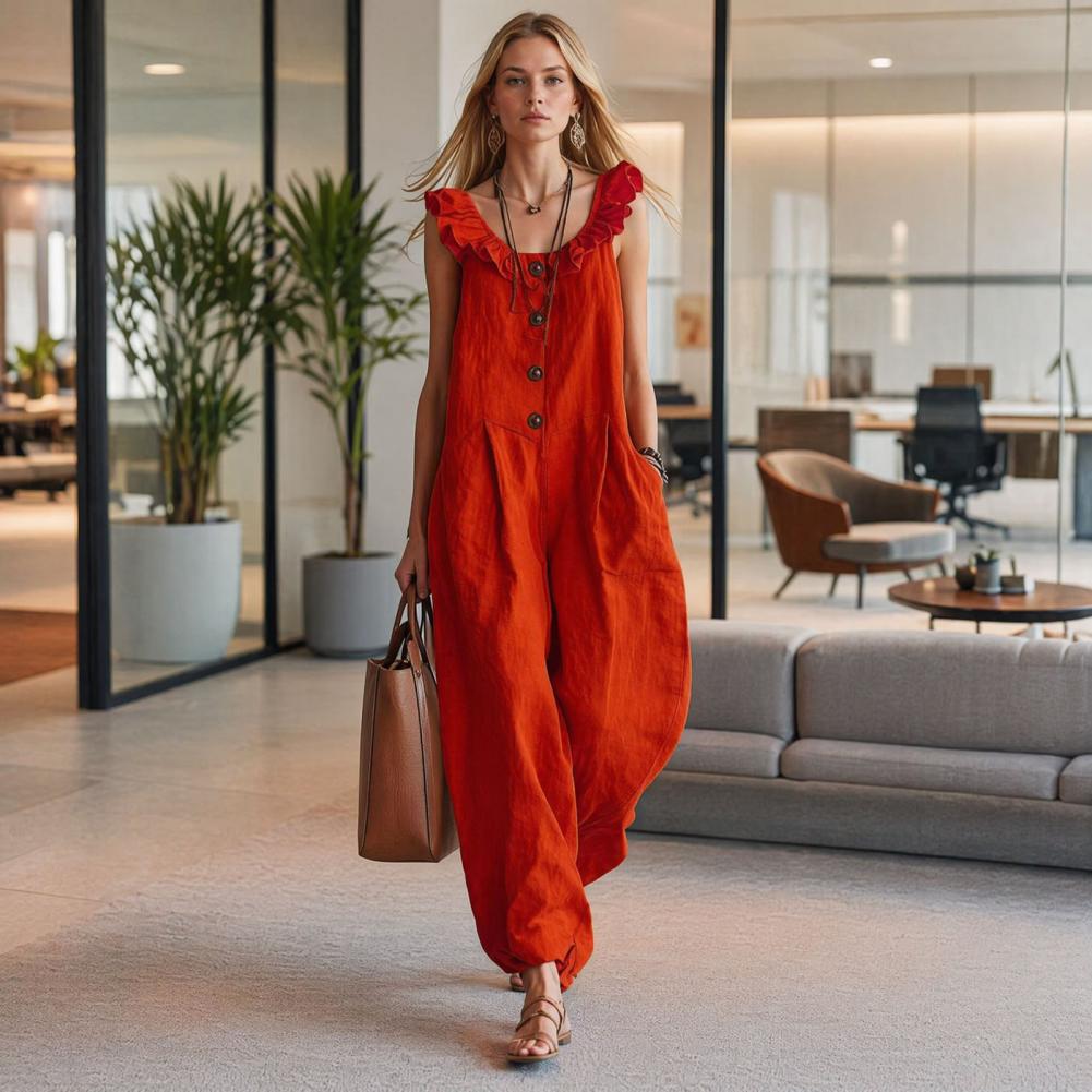 Women Jumpsuit Breathable Rela – Jumpsuit Linen Relaxed recenzja i cena