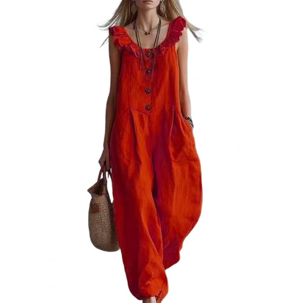 Women Jumpsuit Breathable Rela – Jumpsuit Linen Relaxed recenzja i cena