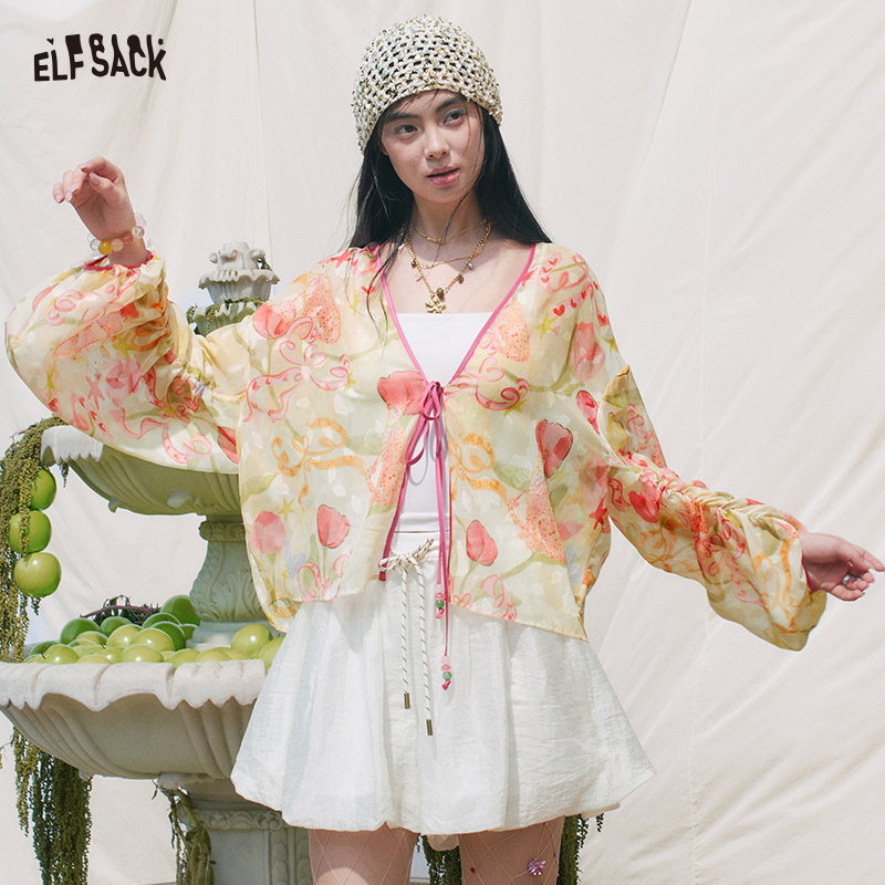 ELFSACK Floral Print Sheer Kim – Kimono Sheer Floral recenzja i cena