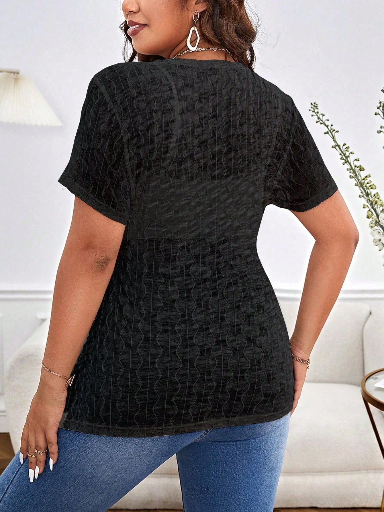 Spring Summer Plus Size Women  – Kimono Sheer Floral recenzja i cena