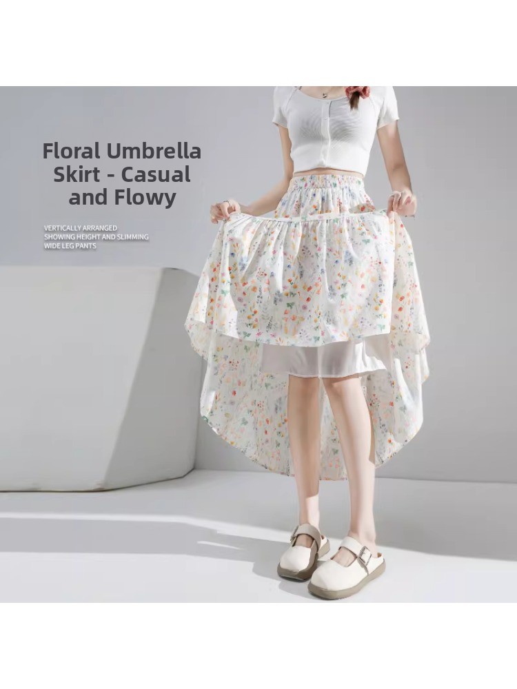 plus Size Floral Print A-Line  – Midi Skirt Floral recenzja i cena