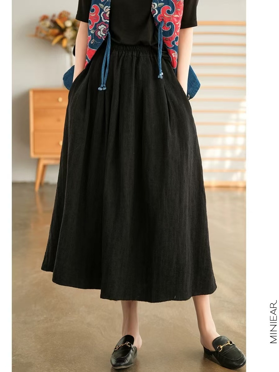 New 2025 Autumn Pure Color Flo – Midi Skirt Floral recenzja i cena