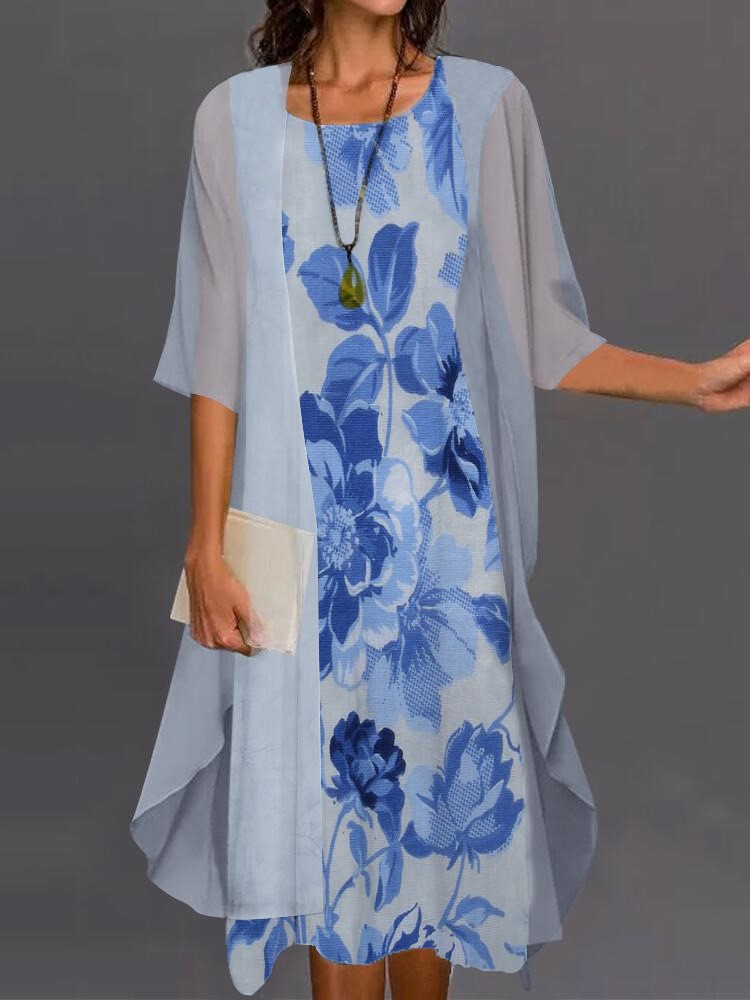 Summer Elegant Dress Two-piece – Romper Floral Print recenzja i cena