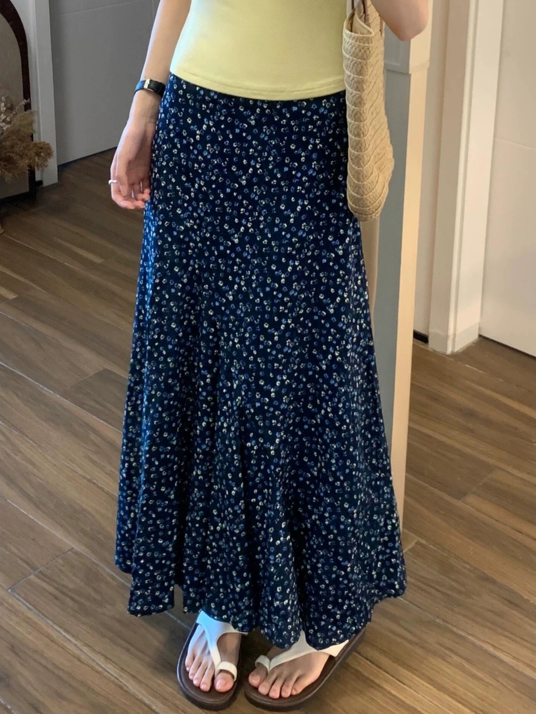 plus Size Floral Print A-Line  – Midi Skirt Floral recenzja i cena