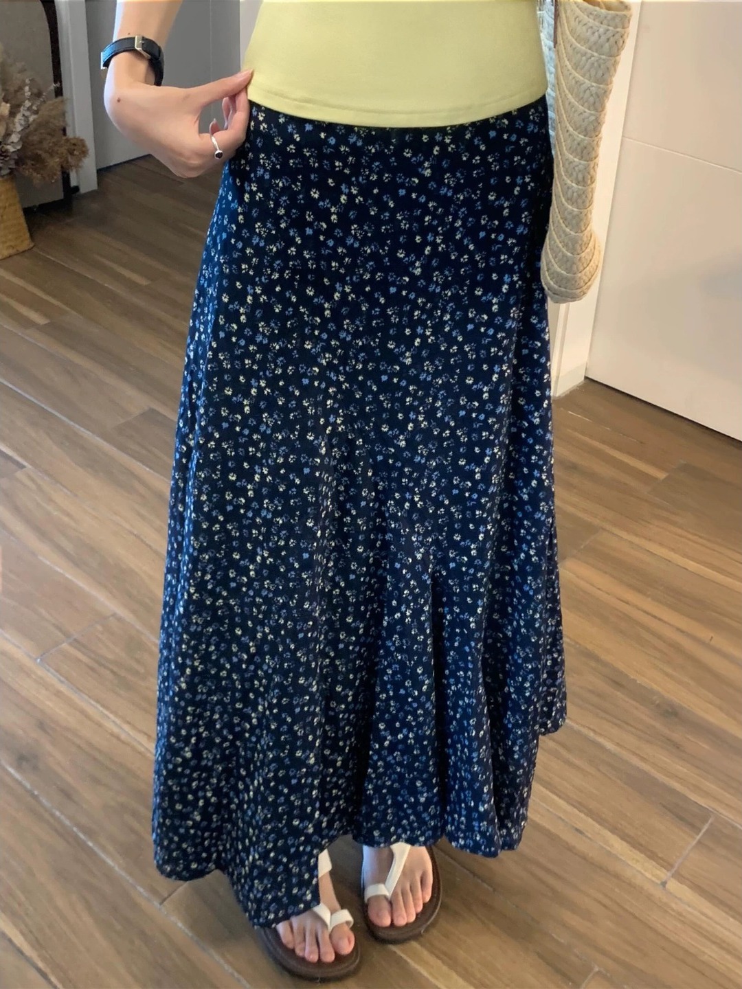plus Size Floral Print A-Line  – Midi Skirt Floral recenzja i cena