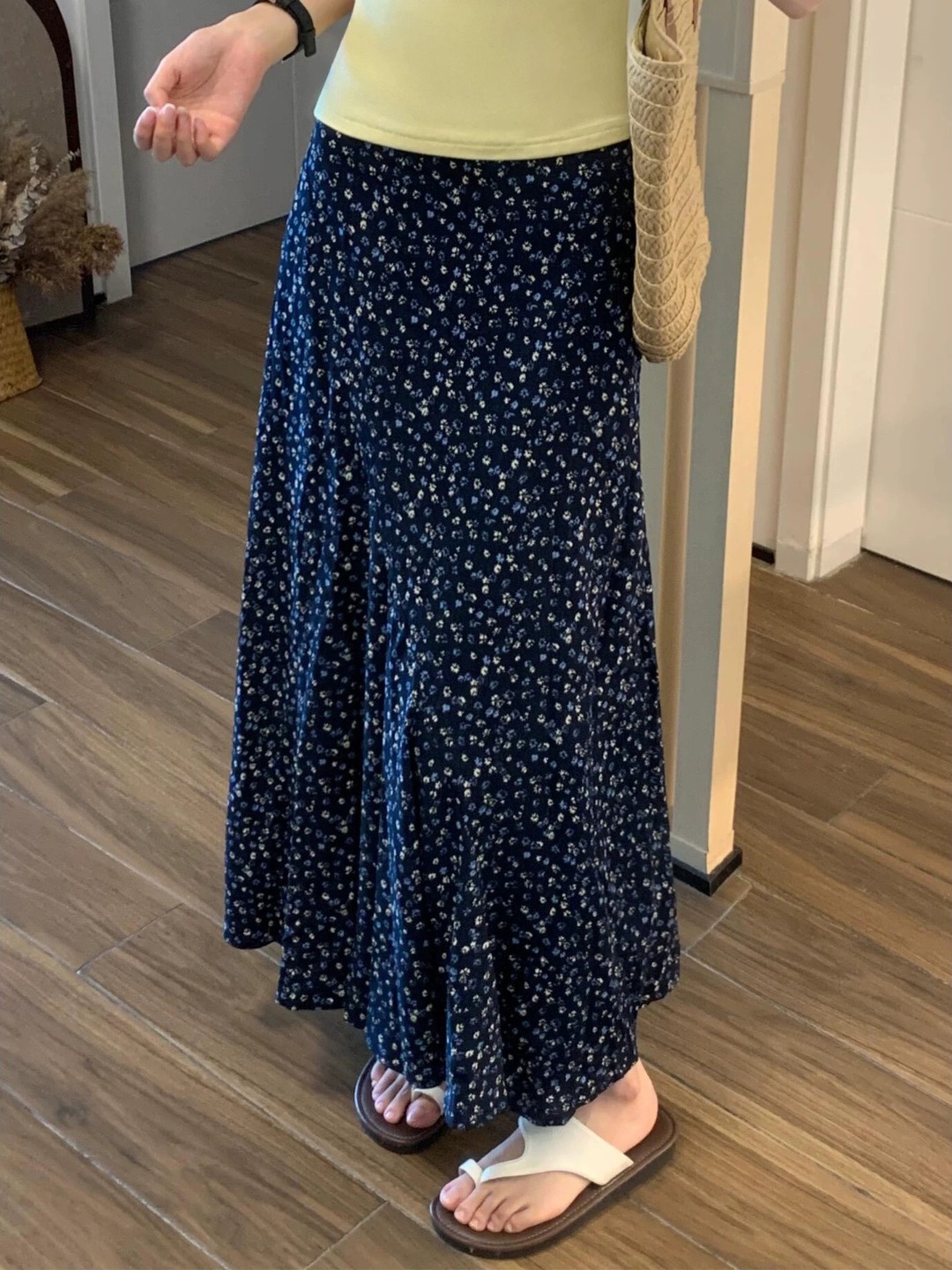 plus Size Floral Print A-Line  – Midi Skirt Floral recenzja i cena