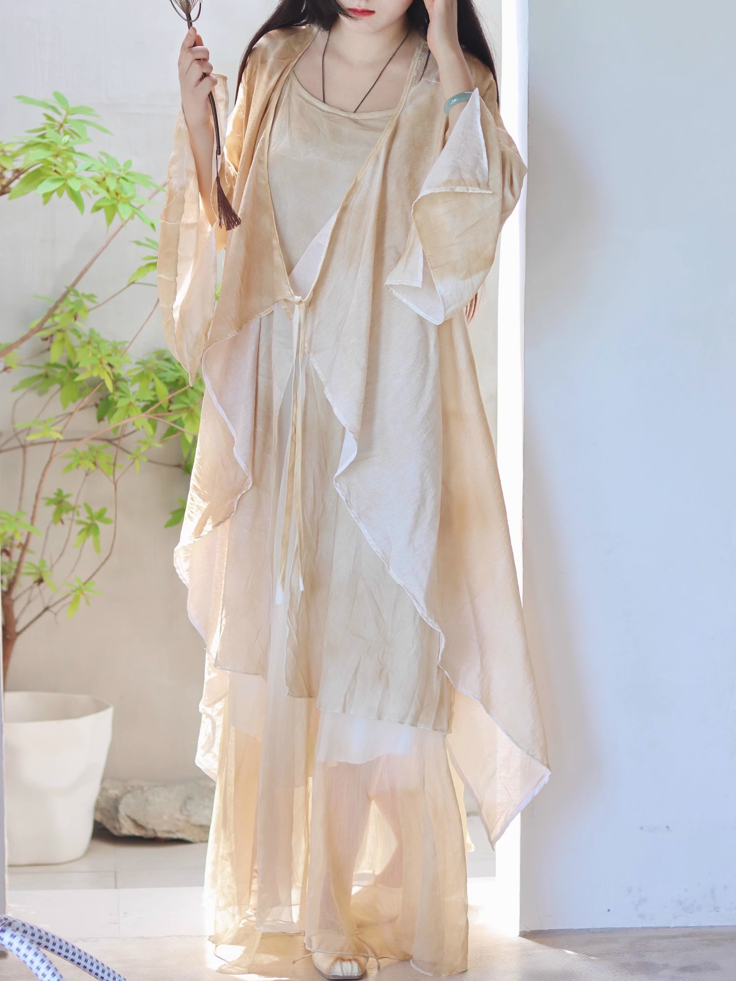 New Chinese Style Cotton Linen – Linen Dress Wrap recenzja i cena