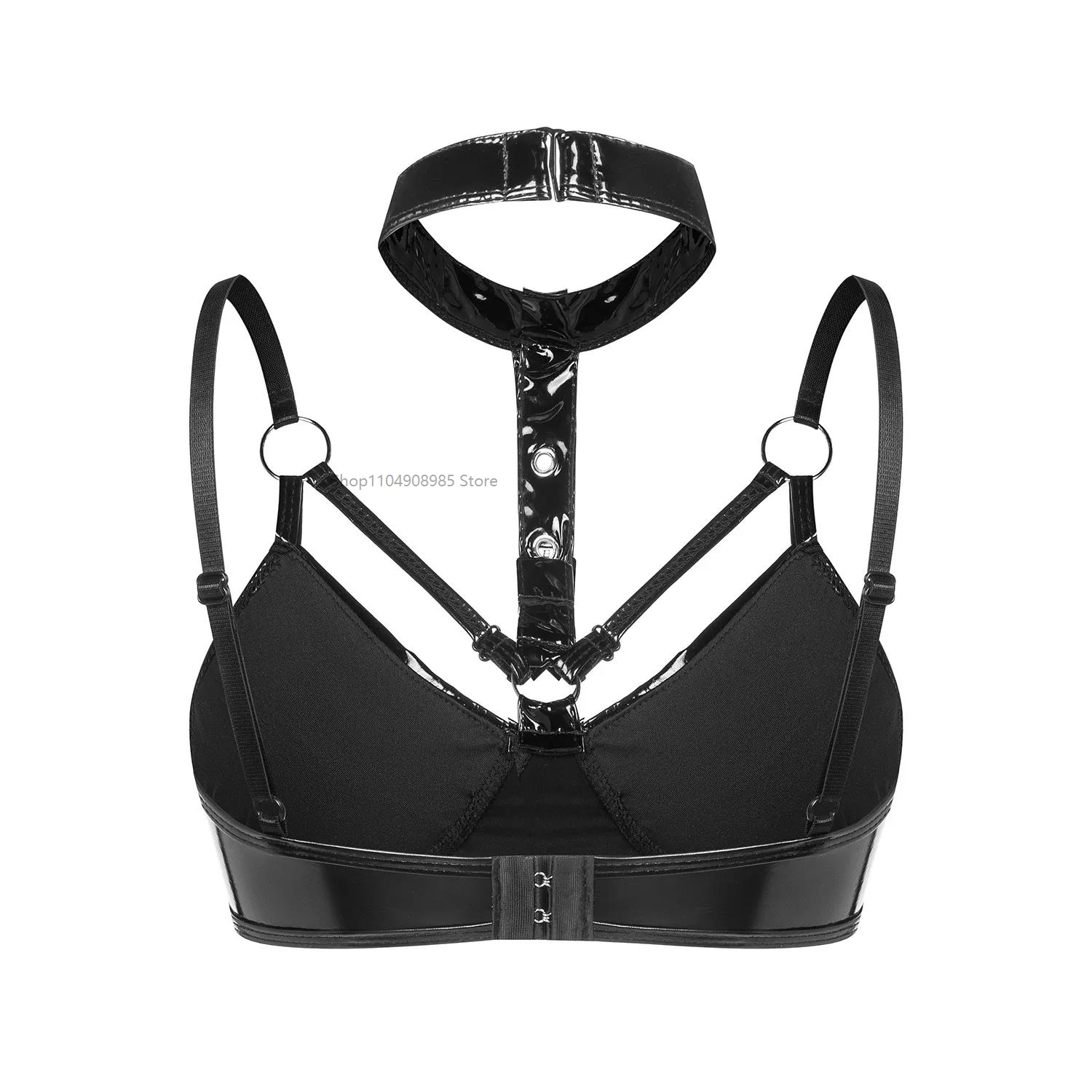Black/Red Women's Sexy Halter  – Bralette Triangle Set recenzja i cena