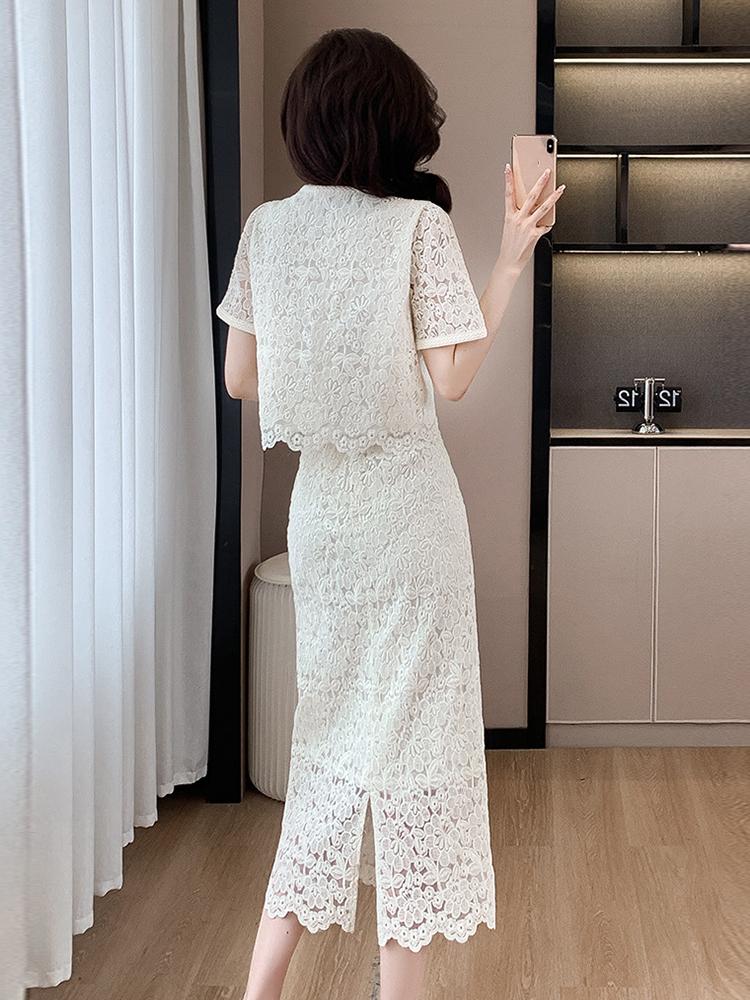 Summer Women Elegant Lace Flor – Midi Skirt Floral recenzja i cena