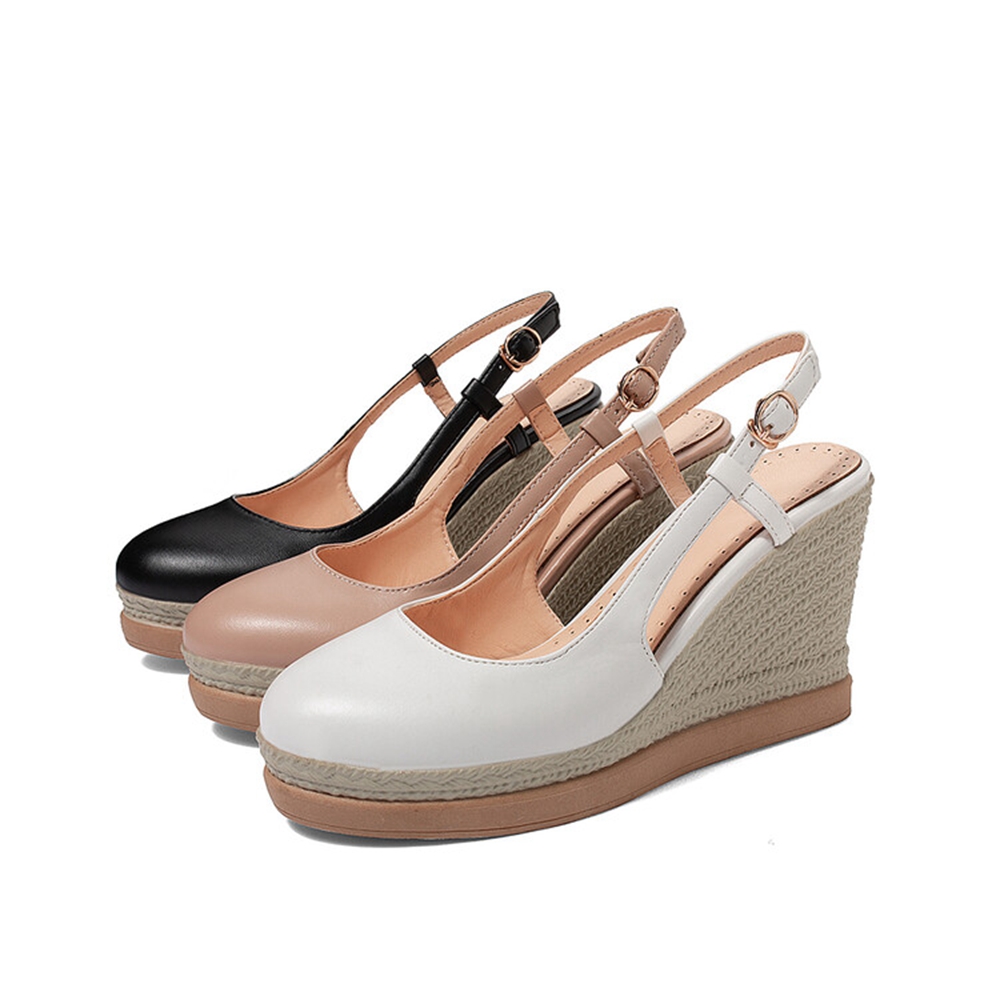 Women's T‑Strap Wedge Sandals  – Wedge Espadrille Women recenzja i cena