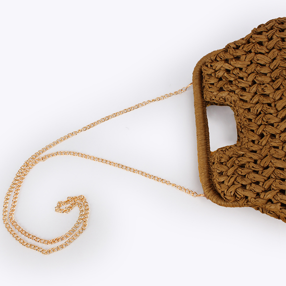 Elegant Ladies Chain Hand Knit – Crochet Bag Raffia recenzja i cena
