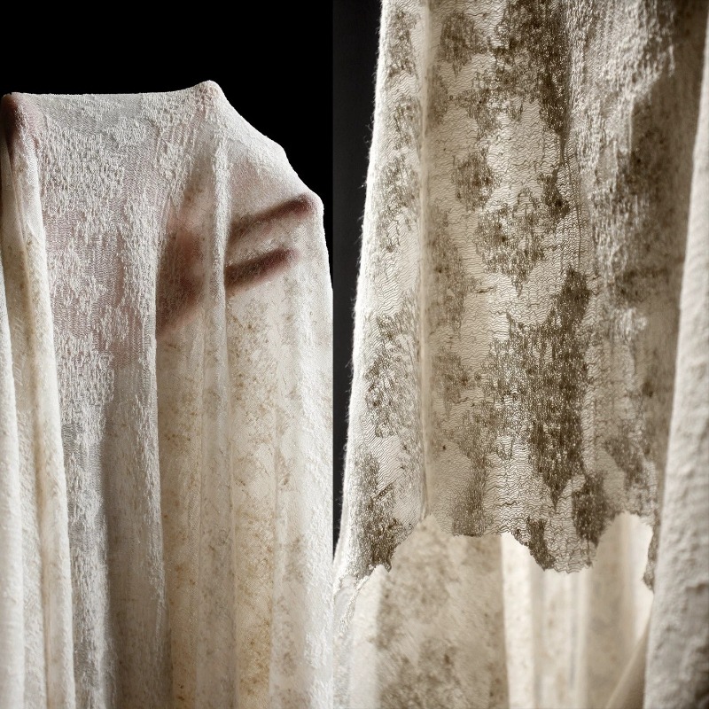 Distressed Vintage Textured Co – Linen Dress Wrap recenzja i cena