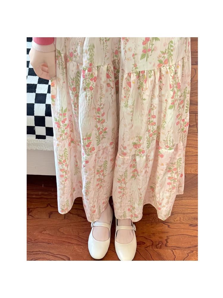 plus Size Women's Floral Print – Midi Skirt Floral recenzja i cena