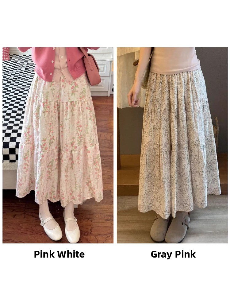 plus Size Women's Floral Print – Midi Skirt Floral recenzja i cena