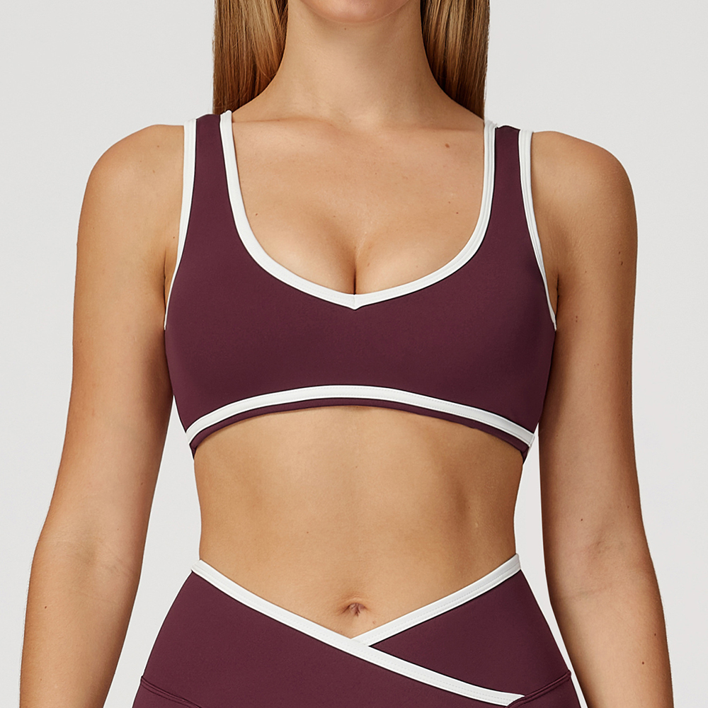 V-Neck Sports Bra Women Top Pu – Crop Top Crochet recenzja i cena