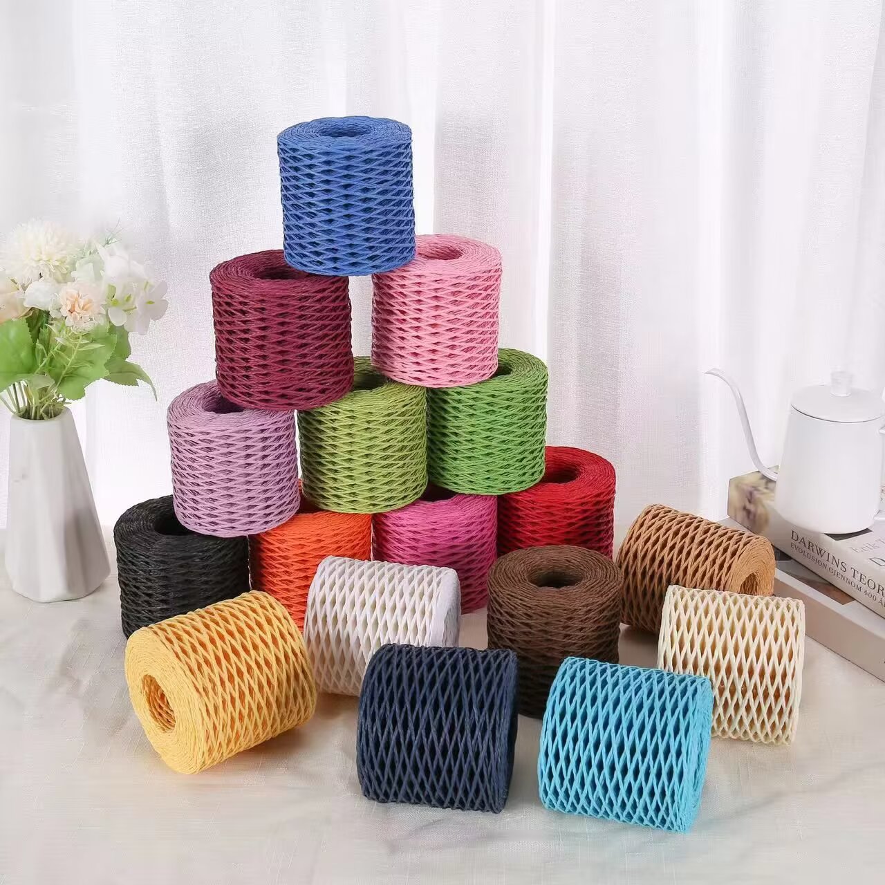 190g Raffia Yarn, Straw Paper  – Crochet Bag Raffia recenzja i cena