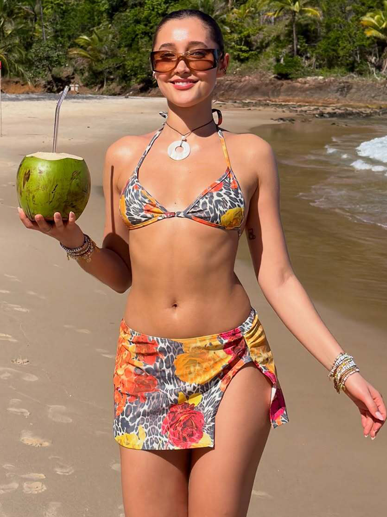 Hugcitar Polka Dot Print 3 Pie – Swimsuit Bikini Ruched recenzja i cena