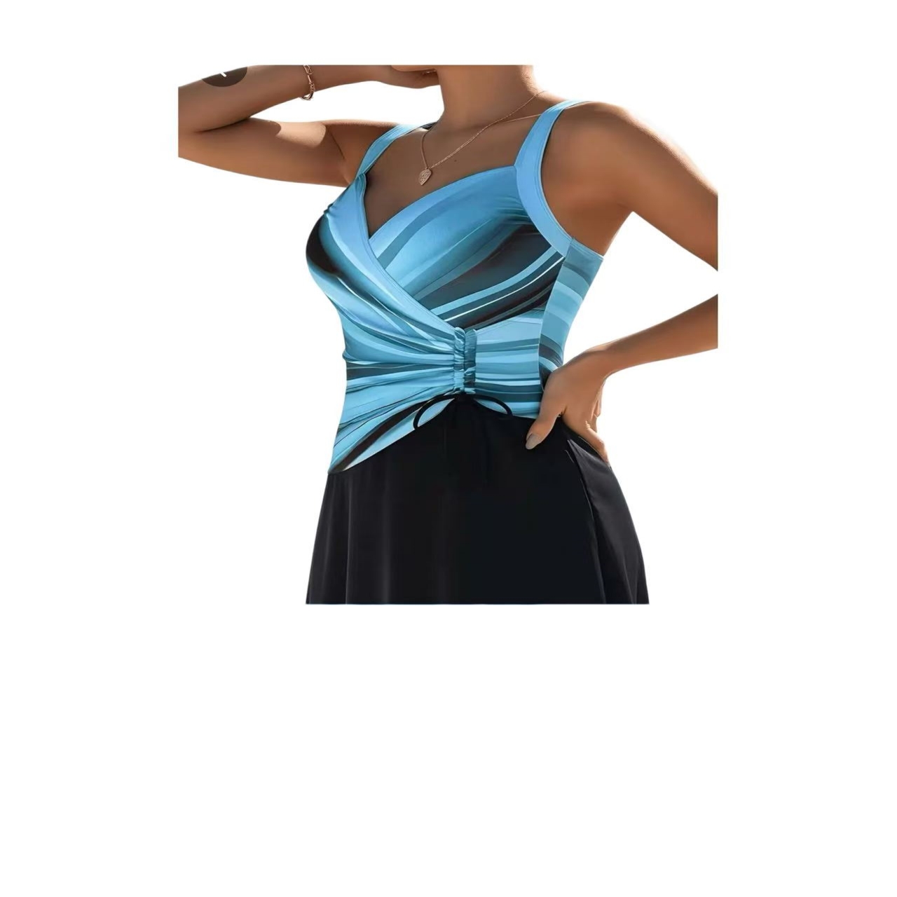 Women Swimdress One Piece Swim – Swimsuit Bikini Ruched recenzja i cena