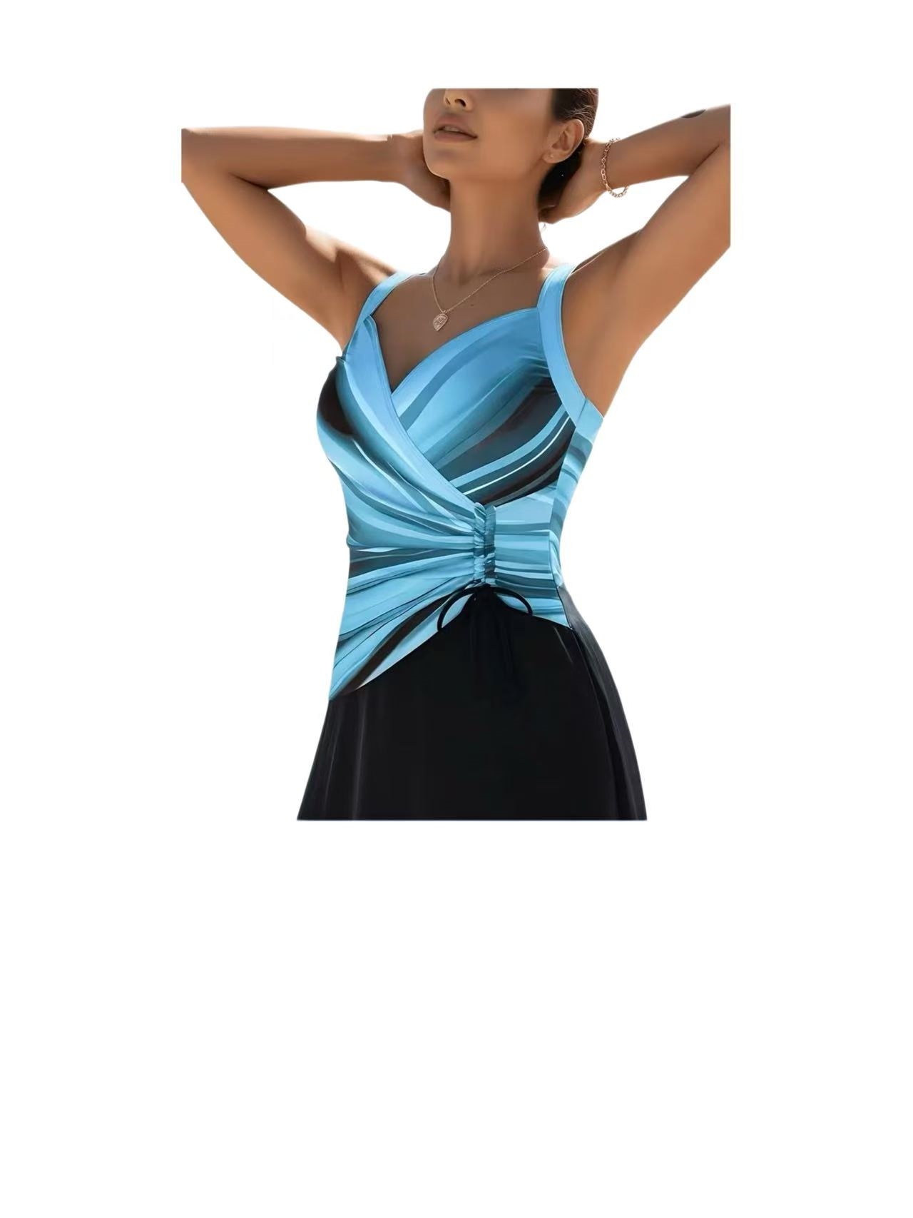 Women Swimdress One Piece Swim – Swimsuit Bikini Ruched recenzja i cena