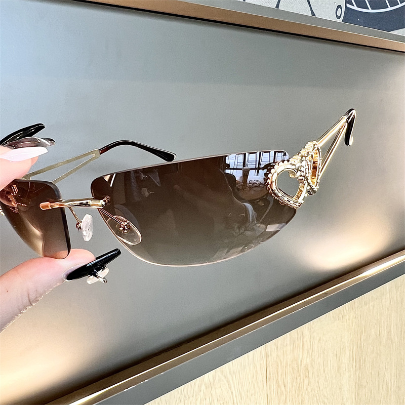 New Oval Cat Eye Frameless Mer – Sunglasses Cat Eye recenzja i cena
