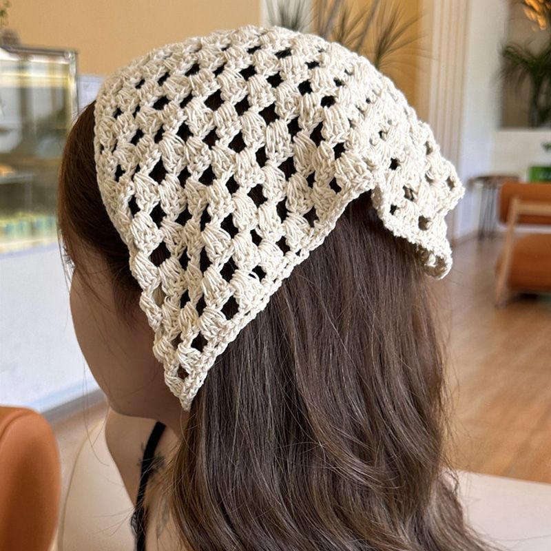 Crochet Triangle Hair Scarf Ho – Headband Summer Knit recenzja i cena