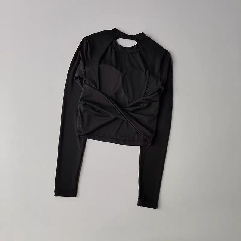 Women Long Sleeve Knotted Yoga – Crop Top Crochet recenzja i cena