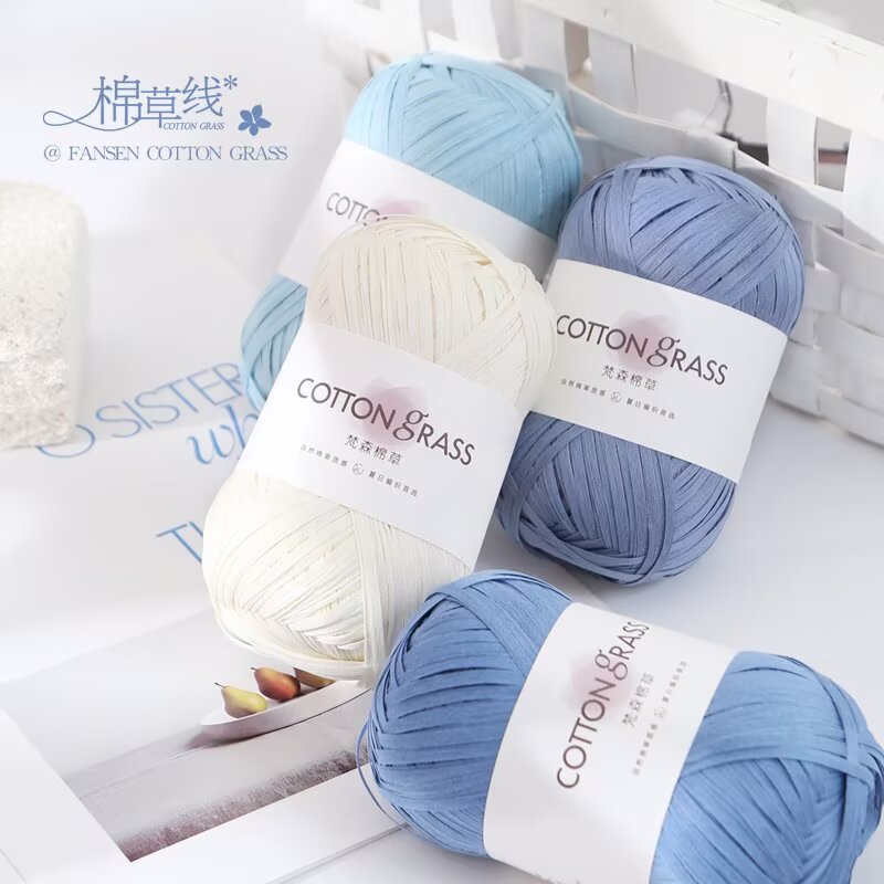 50g Cotton Grass Yarn Raffia S – Crochet Bag Raffia recenzja i cena