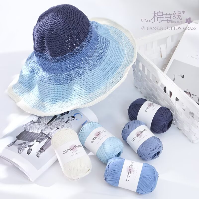 50g Cotton Grass Yarn Raffia S – Crochet Bag Raffia recenzja i cena