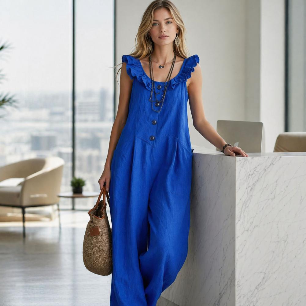 Relaxed Fit Romper Women Women – Jumpsuit Linen Relaxed recenzja i cena