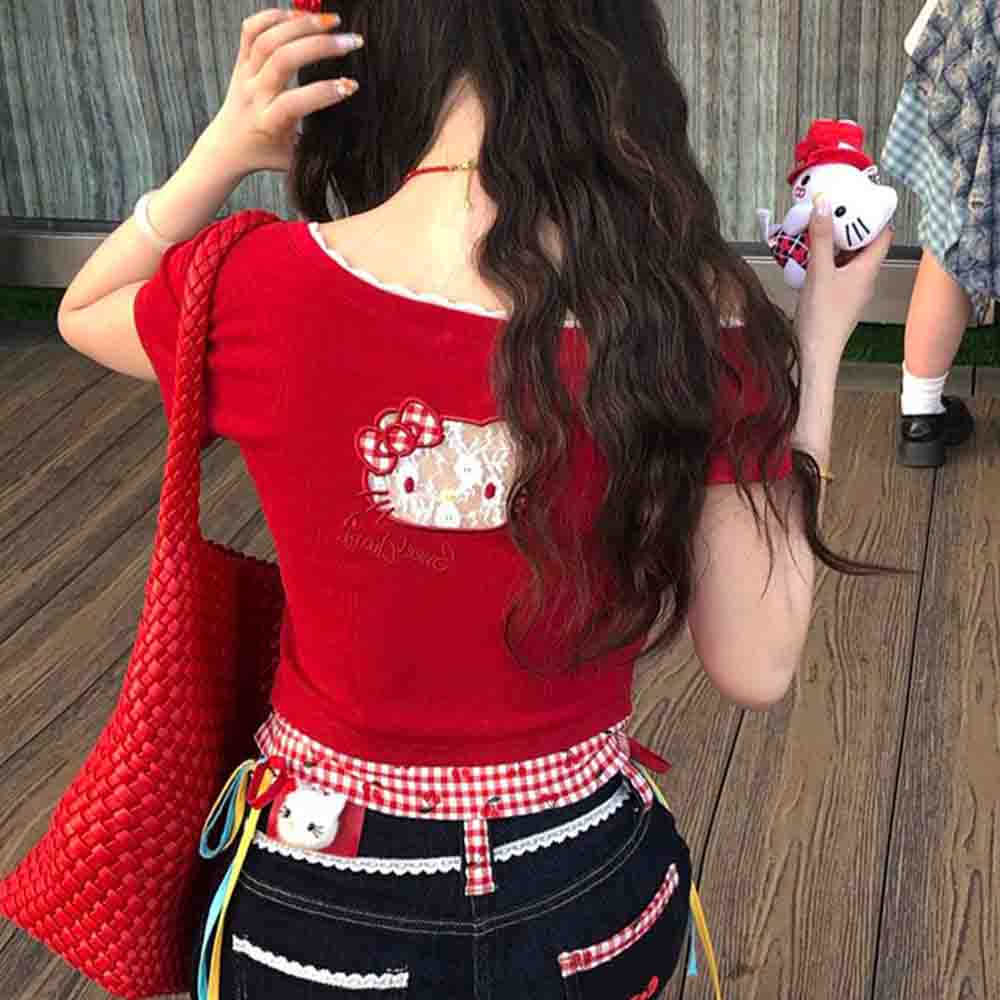Hello Kitties Summer Women's S – Blouse Off Shoulder recenzja i cena