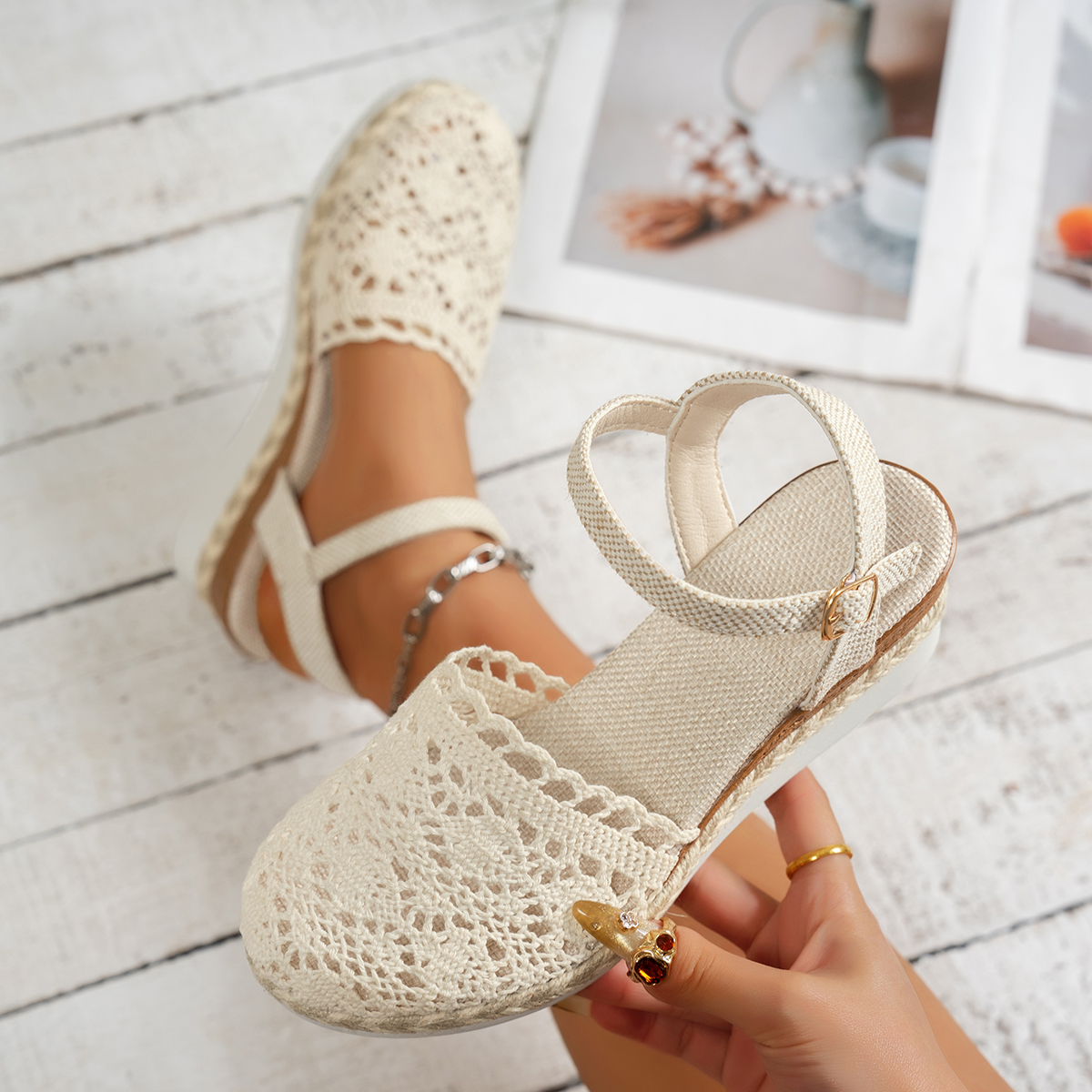 Women Wedge Sandals 2025 Summe – Wedge Espadrille Women recenzja i cena