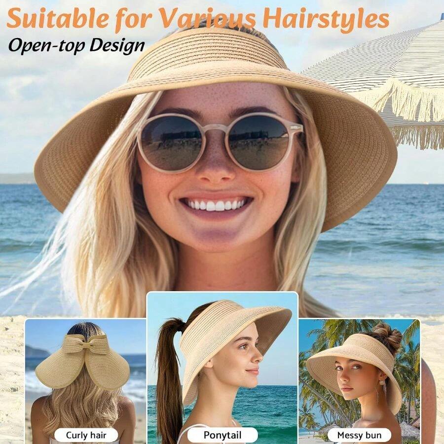 NPQQUAN Sun Visor Hats For Wom – Hat Floppy Wide recenzja i cena