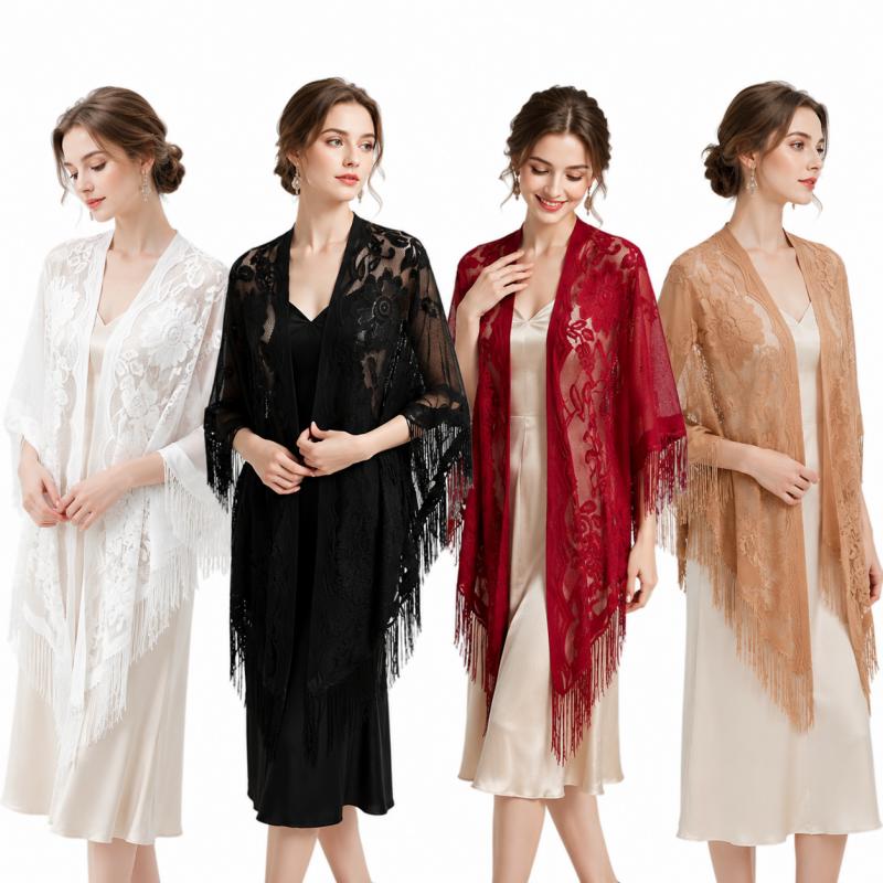 Floral Lace Shawl Wrap Women E – Kimono Sheer Floral recenzja i cena