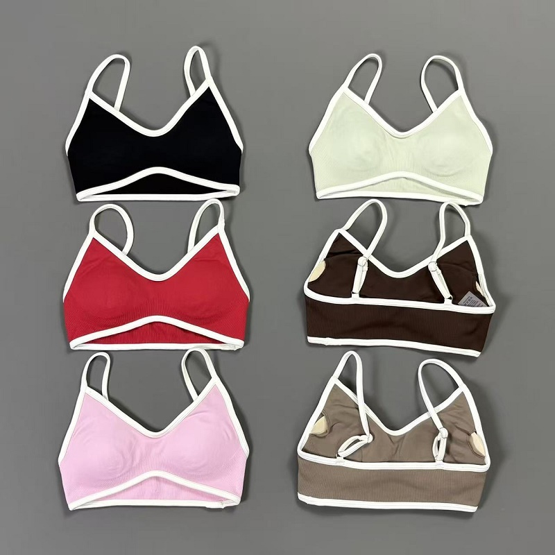 Women Contrastline Yoga Bra V  – Crop Top Crochet recenzja i cena