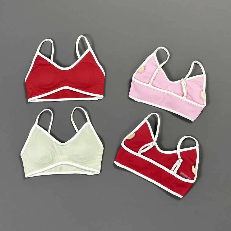 Women Contrastline Yoga Bra V  – Crop Top Crochet recenzja i cena