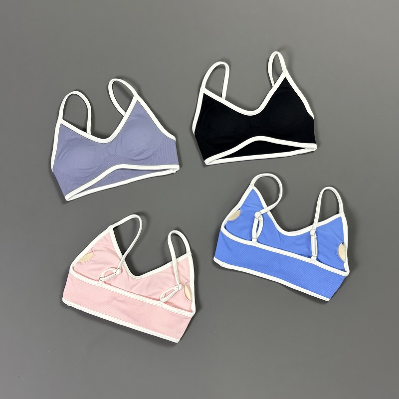 Women Contrastline Yoga Bra V  – Crop Top Crochet recenzja i cena