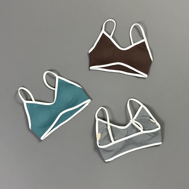 Women Contrastline Yoga Bra V  – Crop Top Crochet recenzja i cena