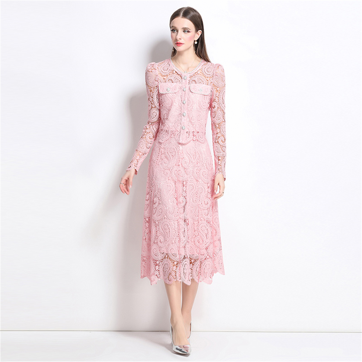 Spring Sweet Lace Flower Embro – Midi Skirt Floral recenzja i cena