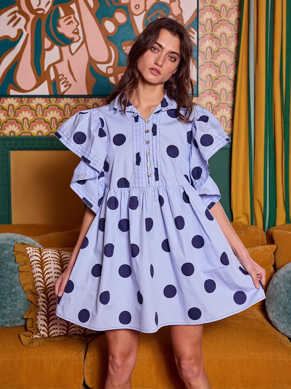Spring Summer Polka Dot Print  – Blouse Off Shoulder recenzja i cena