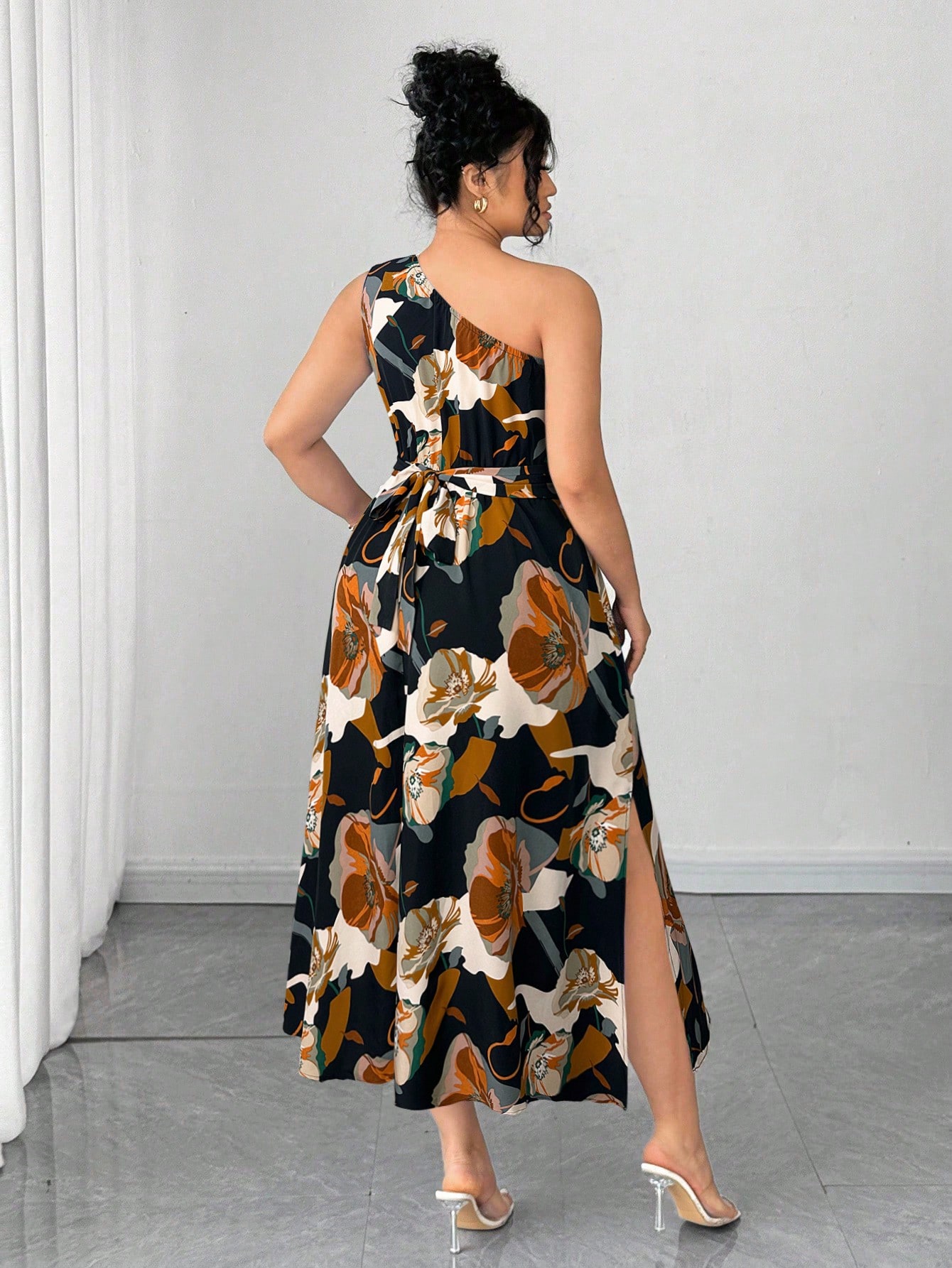 Asymmetrical One-Shoulder Flor – Midi Skirt Floral recenzja i cena