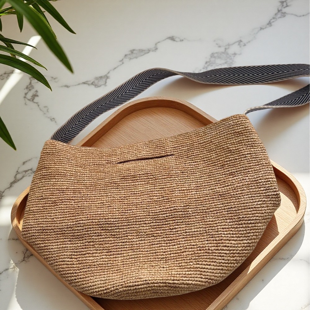 New Raffia Rainbow Bucket Bag  – Crochet Bag Raffia recenzja i cena